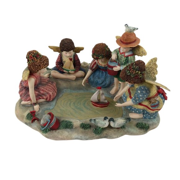 Day At The Beach Everyday Angels Figurine By Susan Winget 1999 First Edition - Picture 3 of 10